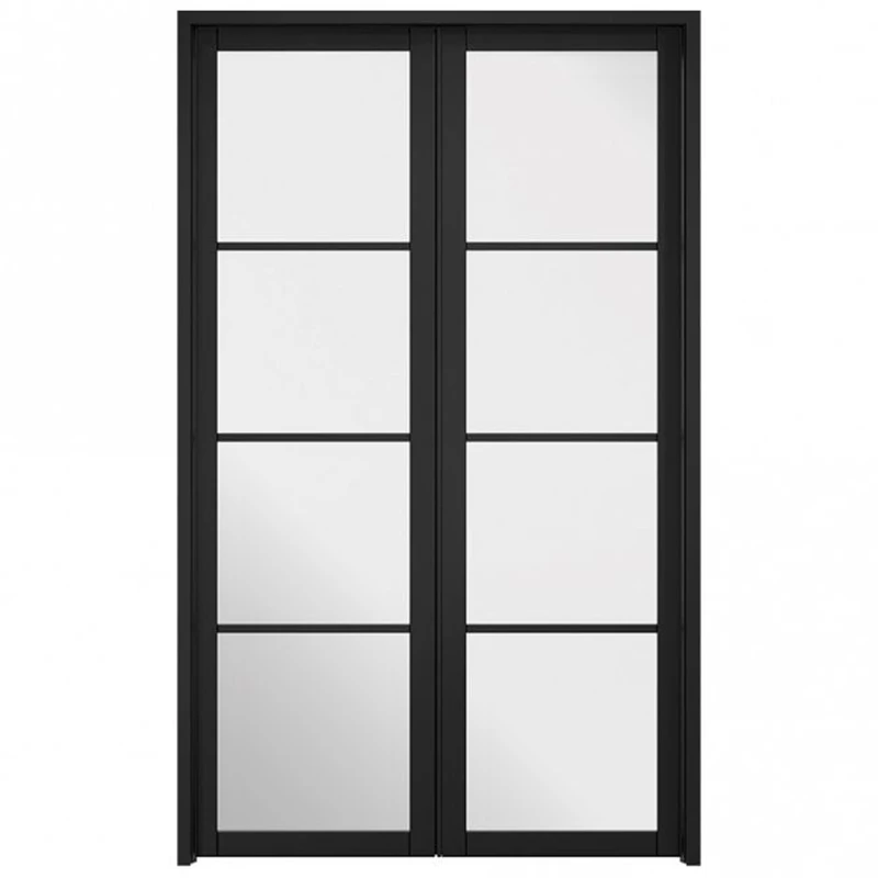 Internal Black Finished Soho Room Divider Clear Glass Door 3 Internal Black Finished Soho Room Divider Clear Glass Door