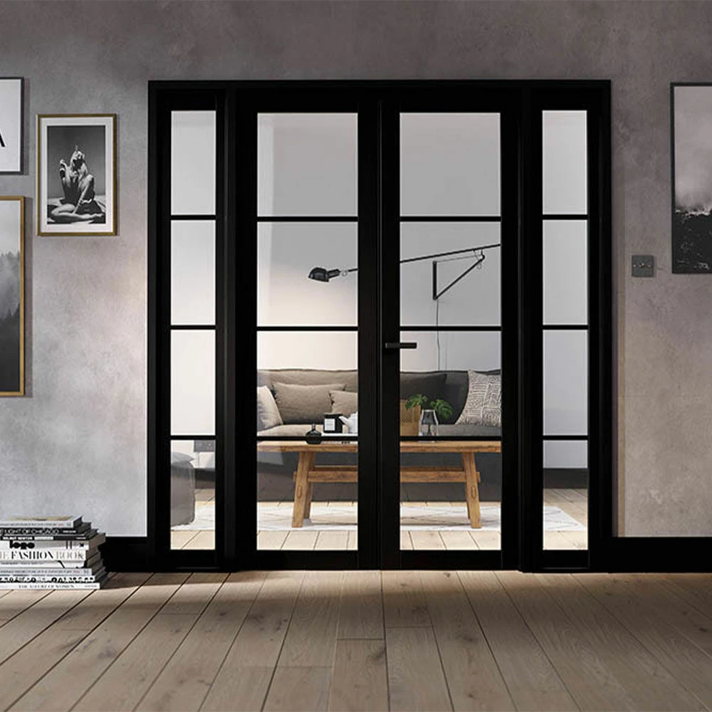 Internal Black Finished Soho Room Divider Clear Glass Door 4 Internal Black Finished Soho Room Divider Clear Glass Door - Image 2