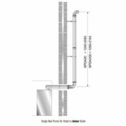 Grant GPDA90 Adjustable Plume Diverter Kit 80mm X 2 Metres 12-26kW