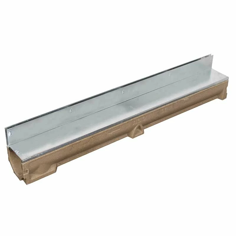 ACO RainDrain B125 Brickslot Channel With Slotted Galvanised Steel Grating
