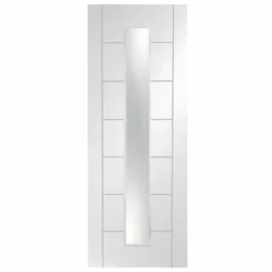 Internal White Primed Finished Palermo 1 Clear Glass Door
